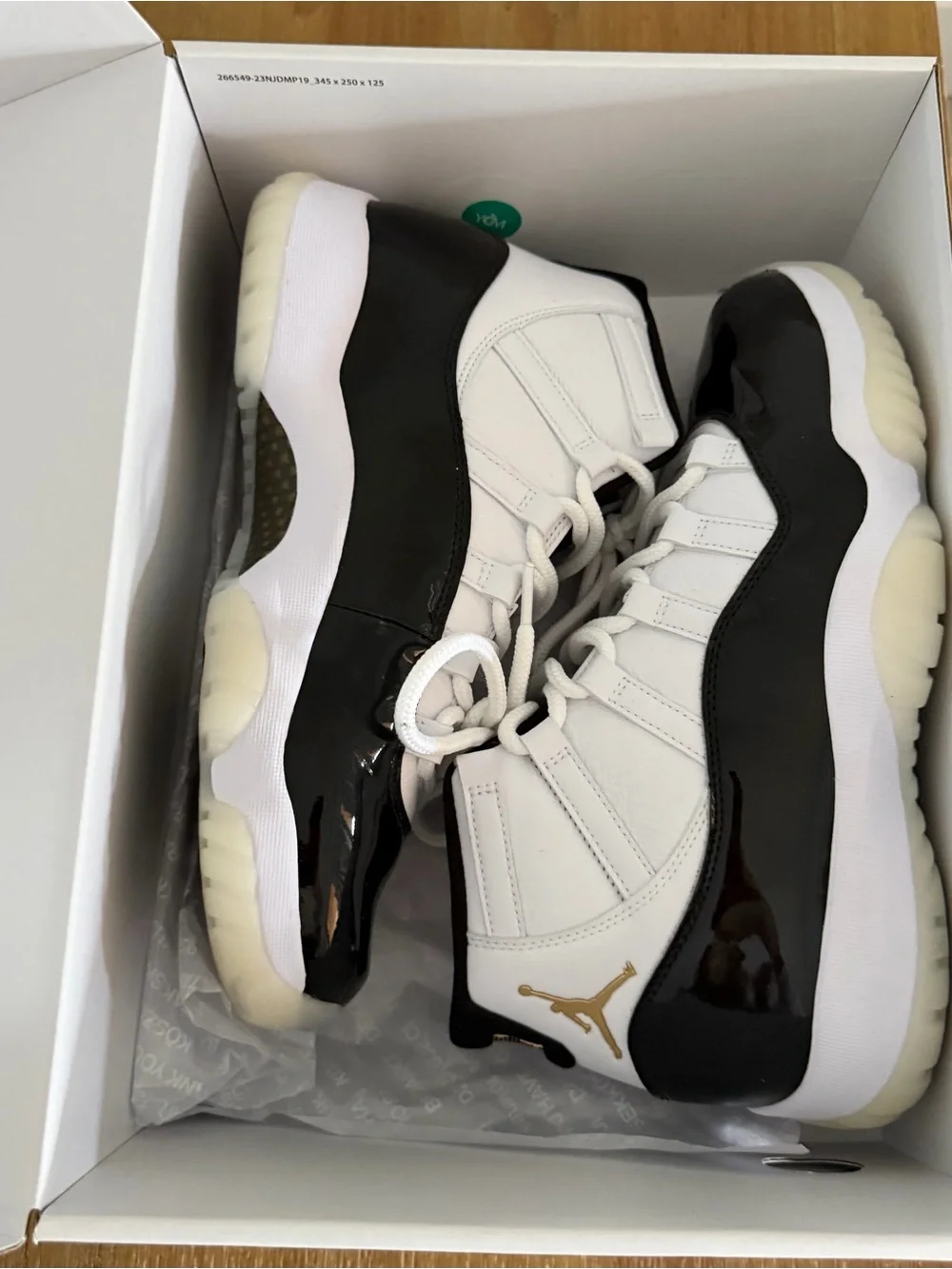 Jordan Kids White and Black High Top Sneakers